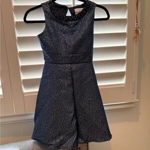 Rare Editions Blue Sheath Dress with Peter Pan Collar